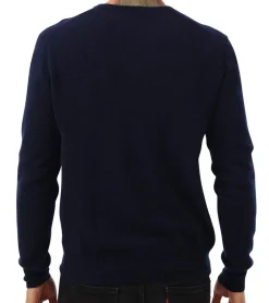 Pullover & Sweater*KKS STUDIOS Cashmere KKS STUDIOS Herren V-Neck Pullover aus 100% Kaschmir Sweater KK2350 26034 Navy