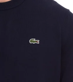 Pullover & Sweater*Lacoste Herren Strick-Pullover Baumwoll-Pullover mit Logo-Stickerei Langarm-Shirt AH0128 00 166 Dunkelblau