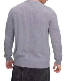 Pullover & Sweater*Lacoste Herren Strick-Pullover Baumwoll-Pullover mit Logo-Stickerei Langarm-Shirt AH0128 00 CCA Grau