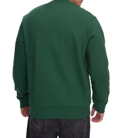 Pullover & Sweater*Lacoste Herren Sweatshirt mit Logo-Stickerei Basic-Pullover moderner Baumwoll-Sweater Langarm-Shirt SH9608 00 132 Grün