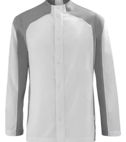 Jacken & Mäntel*LAFONT Frenesie Herren Küchen-Jacke mit nahtlosem Stehkragen Arbeits-Jacke 160 g/m² Gastro Berufsbekleidung Gastronomie Koch-Jacke 78567469 Weiß/Grau