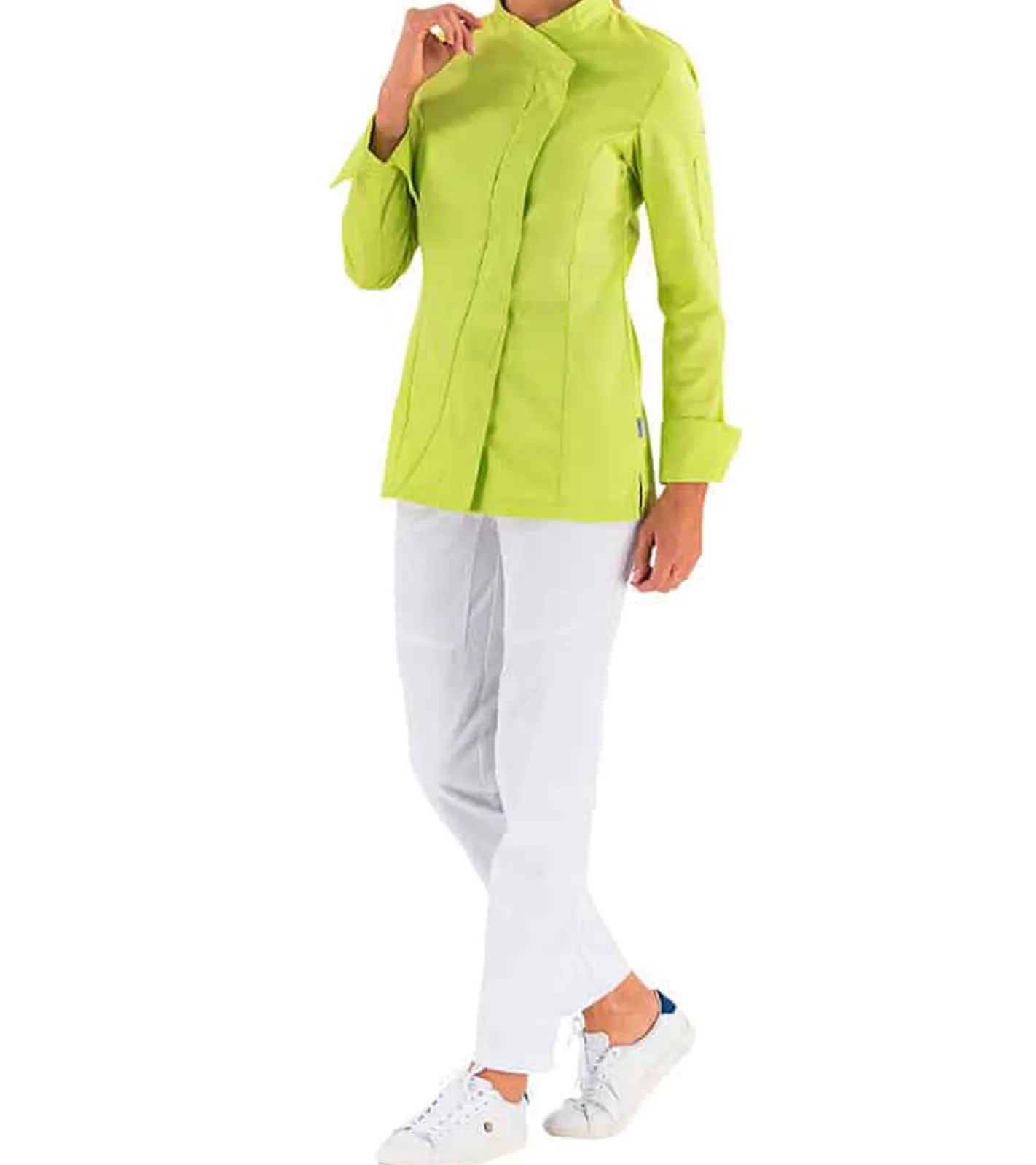 Mäntel & Jacken*LAFONT Saffron Damen Küchen-Jacke mit doppelter Passe Arbeits-Jacke 180 g/m² Gastro Berufsbekleidung Gastronomie Koch-Jacke 50741500 Anis-Grün