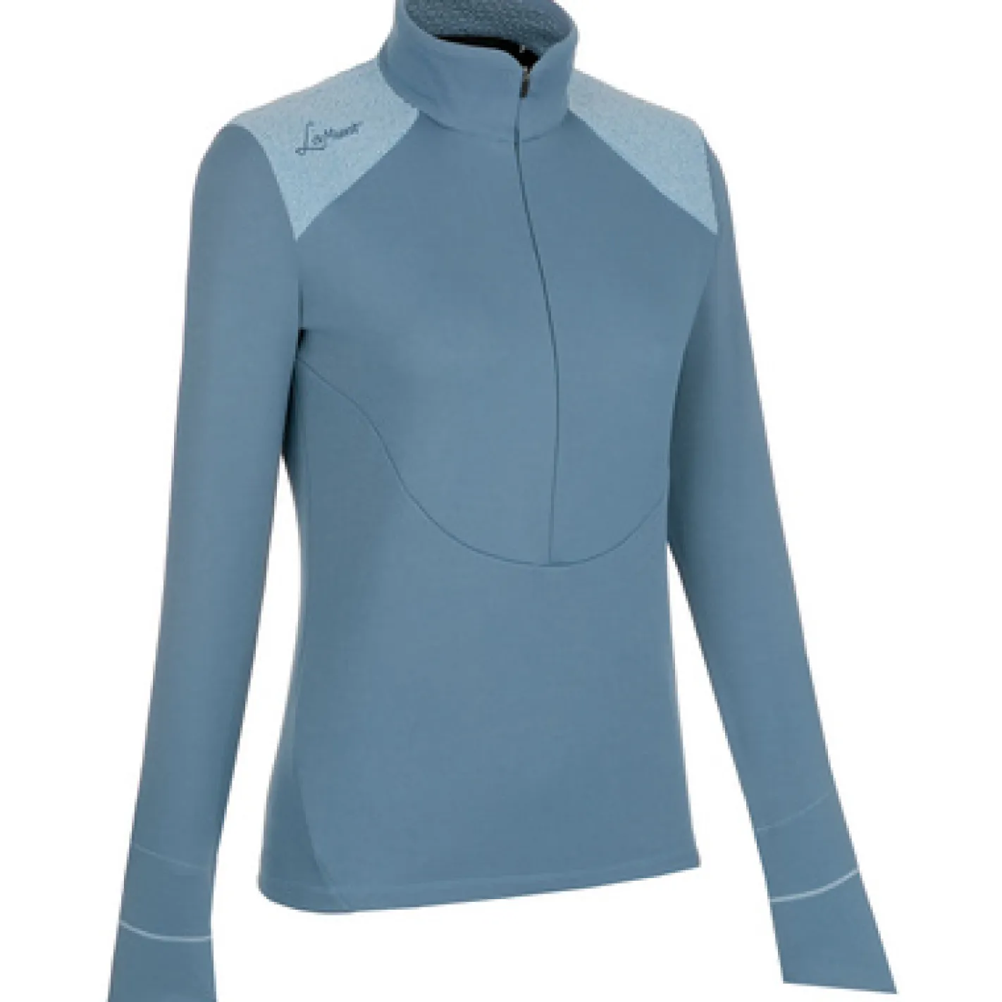Sweater & Pullover*LaMunt Damen Longsleeves Barbara Zip Longsleeve Blau