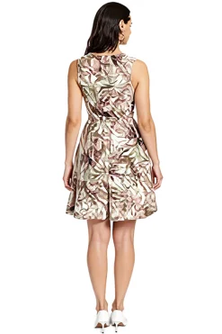 Kleider*Laura Scott Damen Mini-Kleid florales Sommer-Kleid Wickel-Kleid Urlaubs-Kleid 53350435 Beige/Bunt