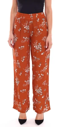 Hosen & Jeans*Laura Scott Damen Palazzo-Hose bequeme Stoff-Hose mit Blumen-Muster 64705405 Dunkelrot