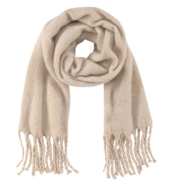 Handschuhe & Schals*Laura Scott Frühlings-Schal mit Fransen weicher langer Web-Schal schlichter Winter-Schal oder Beige Grau