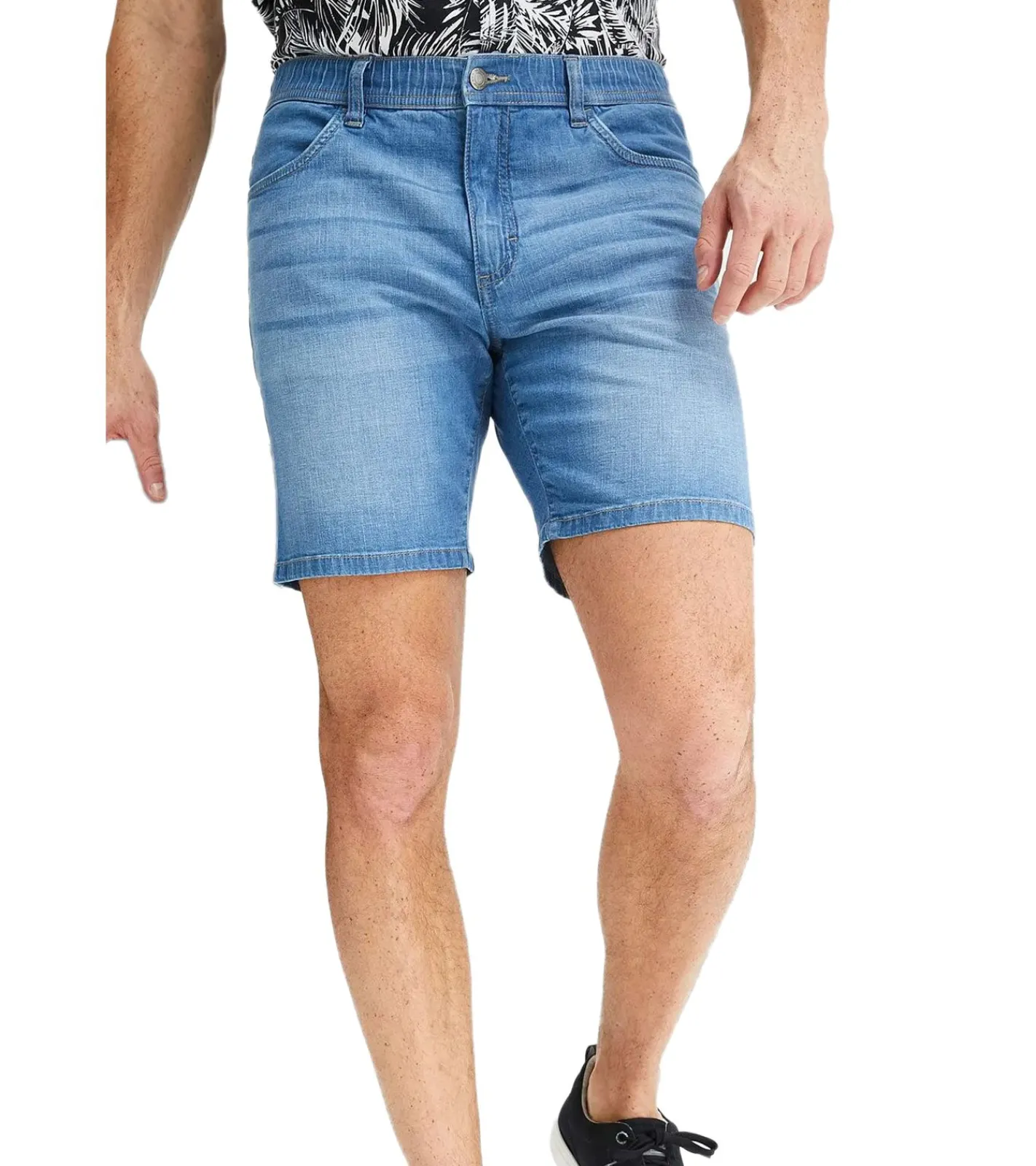 Große Größen|Shorts & Bermudas*O46bpx leichte Herren Jeans-Shorts Loose-Fit Denim-Bermuda mit Bequembund kurze Hose 921969 Hell-Blau
