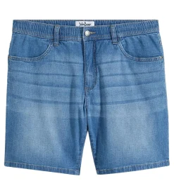 Große Größen|Shorts & Bermudas*O46bpx leichte Herren Jeans-Shorts Loose-Fit Denim-Bermuda mit Bequembund kurze Hose 921969 Hell-Blau