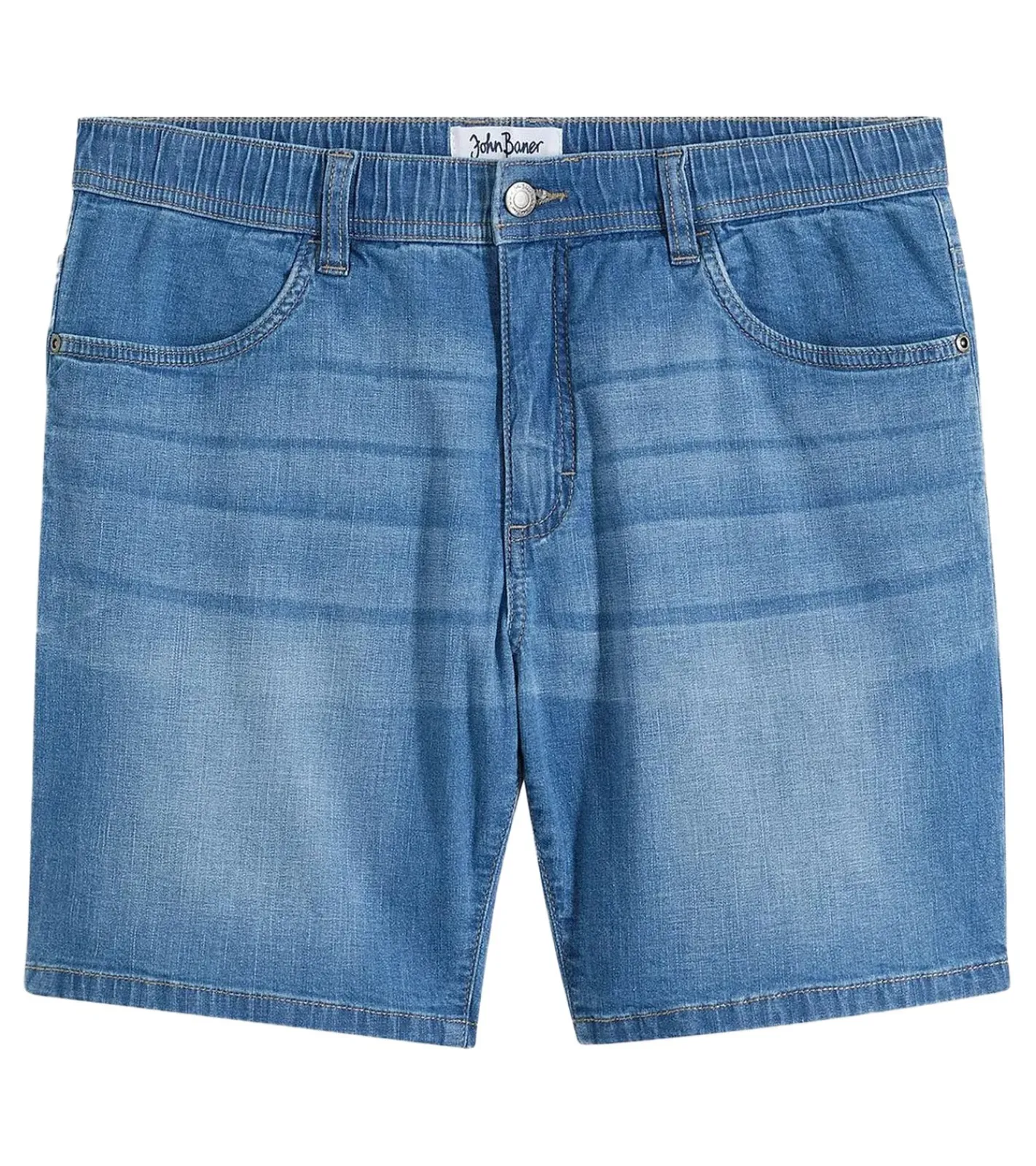 Große Größen|Shorts & Bermudas*O46bpx leichte Herren Jeans-Shorts Loose-Fit Denim-Bermuda mit Bequembund kurze Hose 921969 Hell-Blau