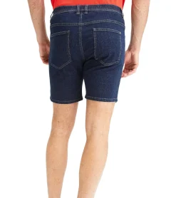 Große Größen|Shorts & Bermudas*O46bpx leichte Herren Jeans-Shorts Loose-Fit Denim-Bermuda mit Bequembund kurze Hose aus Bio-Baumwolle in Dunkel-Blau oder Hell-Blau