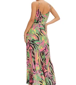 Kleider*O46bpx leichtes Damen Tunika-Kleid Sommer-Kleid stylisches Jersey-Kleid 919025 Weiß/Orange/Rot