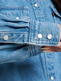 Poloshirts & Blusen*LEVI´S Dorsey XL Westernhemd AA020 Indigo Destructed