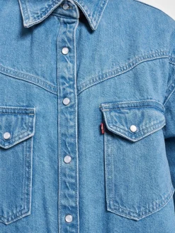Poloshirts & Blusen*LEVI´S Dorsey XL Westernhemd AA020 Indigo Destructed