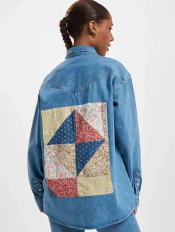 Poloshirts & Blusen*LEVI´S Dorsey XL Westernhemd AA020 Indigo Destructed