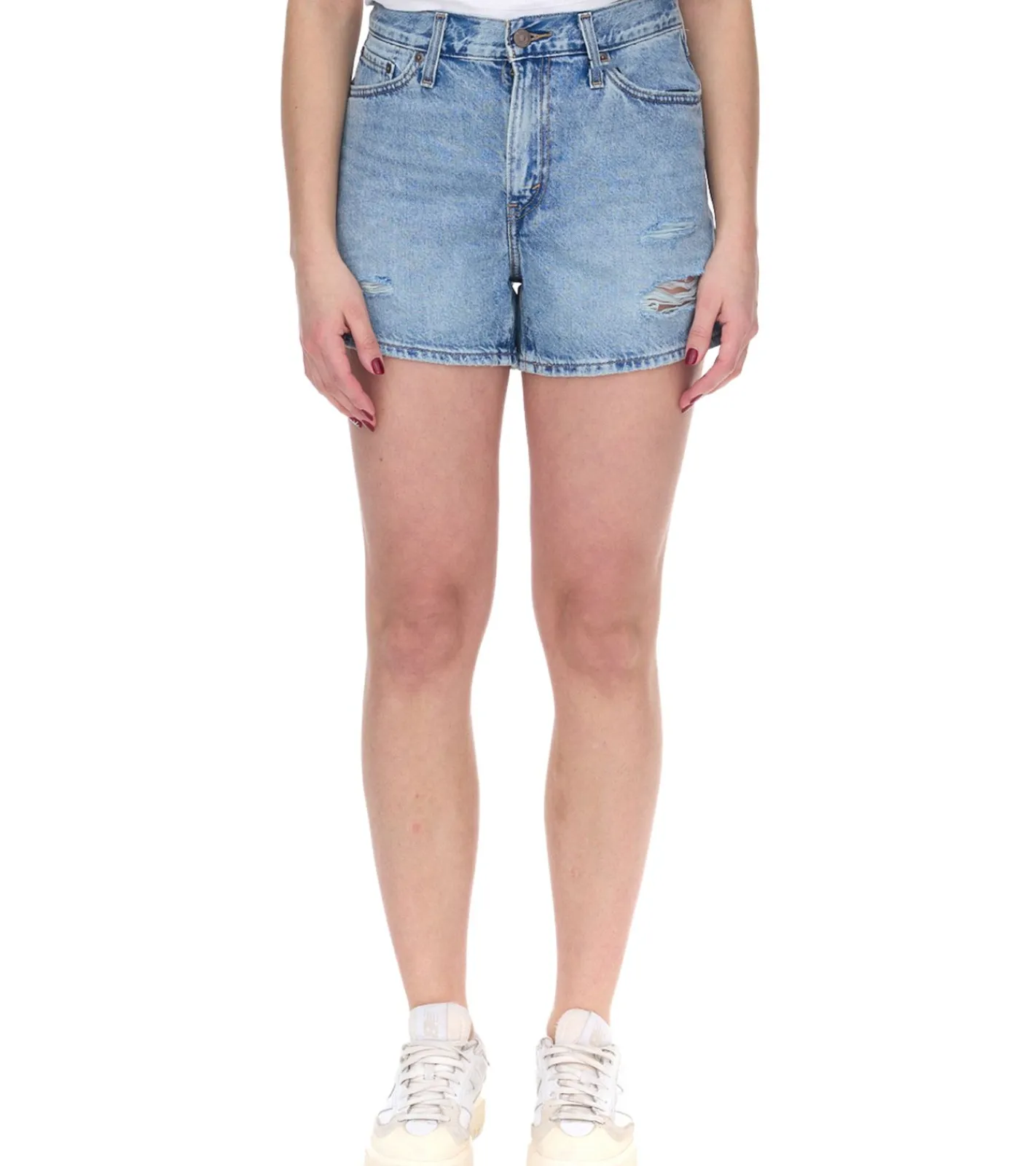 Shorts & Bermudas*LEVI´S 80s Mom Damen Shorts im Destroyed-Look Baumwoll-Hose Denim kurze Hose A46950001 Blau