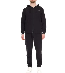 Sportunterbekleidung|Sportoberbekleidung*LOTTO Classic Herren Trainings-Anzug mit Marken-Details Baumwoll Sport-Anzug Jogging-Anzug MJOV10001NET Schwarz