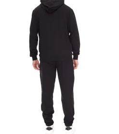 Sportunterbekleidung|Sportoberbekleidung*LOTTO Classic Herren Trainings-Anzug mit Marken-Details Baumwoll Sport-Anzug Jogging-Anzug MJOV10001NET Schwarz