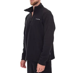 Sportoberbekleidung|Pullover & Sweater*LOTTO Herren Fleece-Sweater Trainings-Pullover mit Reißverschluss Sweat-Zipper MPFX1000NET Schwarz