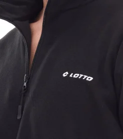Sportoberbekleidung|Pullover & Sweater*LOTTO Herren Fleece-Sweater Trainings-Pullover mit Reißverschluss Sweat-Zipper MPFX1000NET Schwarz
