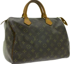 Rucksäcke & Taschen*LOUIS VUITTON Vintage Speedy 30 Monogram Second Hand Damen Echtleder Handtasche Braun