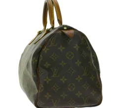 Rucksäcke & Taschen*LOUIS VUITTON Vintage Speedy 30 Monogram Second Hand Damen Echtleder Handtasche Braun
