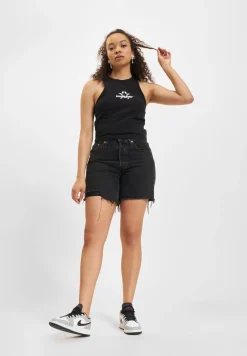 Tops & T-Shirts*Low Lights Studios Superstar Crop Top schwarz schwarz