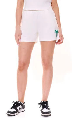 Shorts & Bermudas*LTB Gonene Damen Shorts kurze Sommer-Hose mit Palmenstick Sweat-Hose Blau oder Weiß