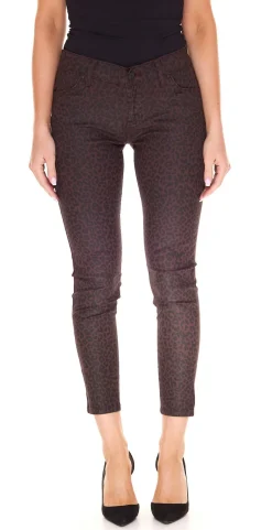 Hosen & Jeans*LTB Lonia Coated Damen Super Skinny Jeans mit Leopard-Waschung Mid Rise Hose 51032 14533 51944 Bordeaux-Rot