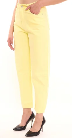 Hosen & Jeans*LTB Shena Damen Jeans modische 7/8-Hose im 5-Pocket-Style Loose-Fit 81562566 Gelb