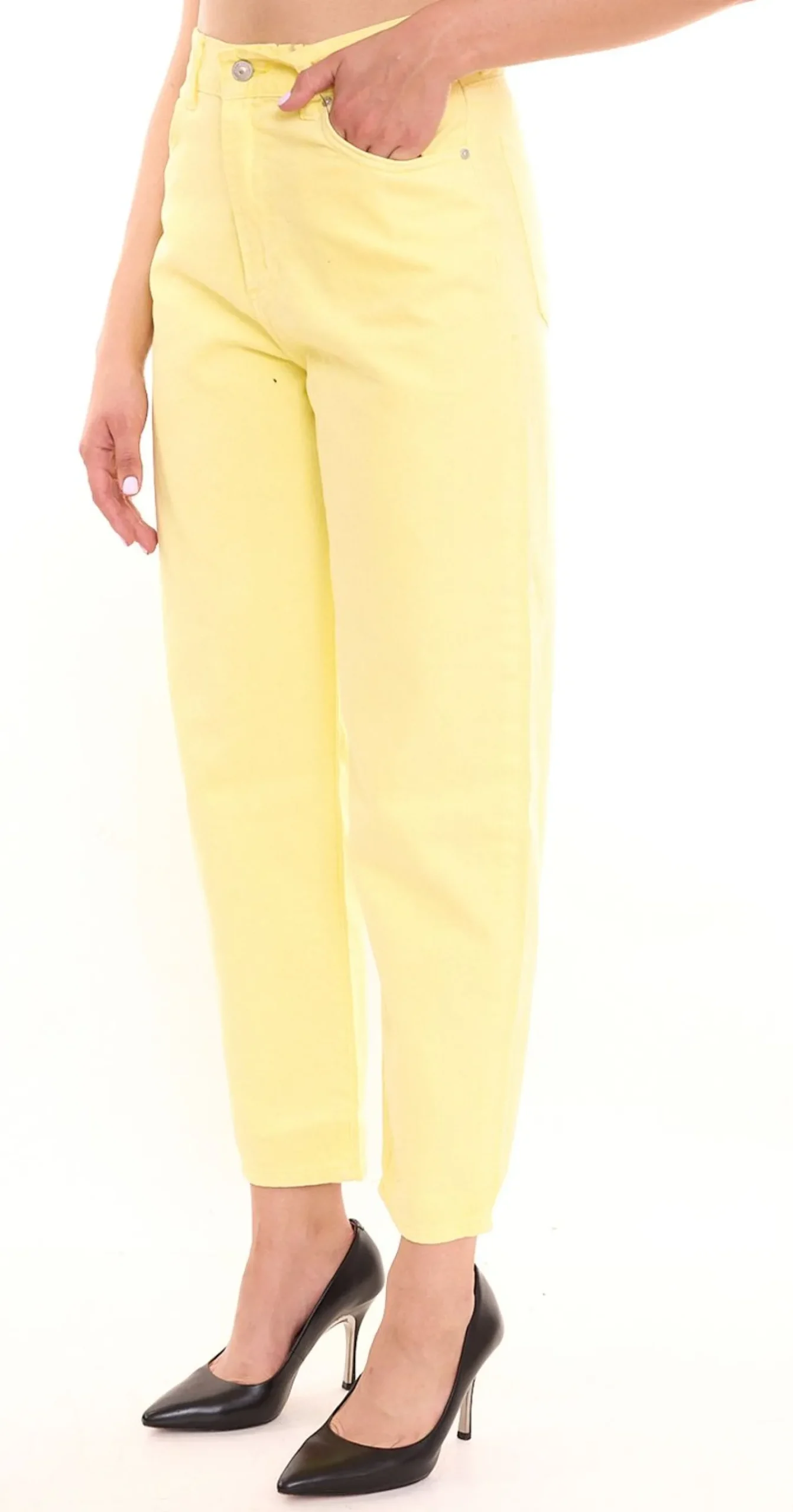 Hosen & Jeans*LTB Shena Damen Jeans modische 7/8-Hose im 5-Pocket-Style Loose-Fit 81562566 Gelb