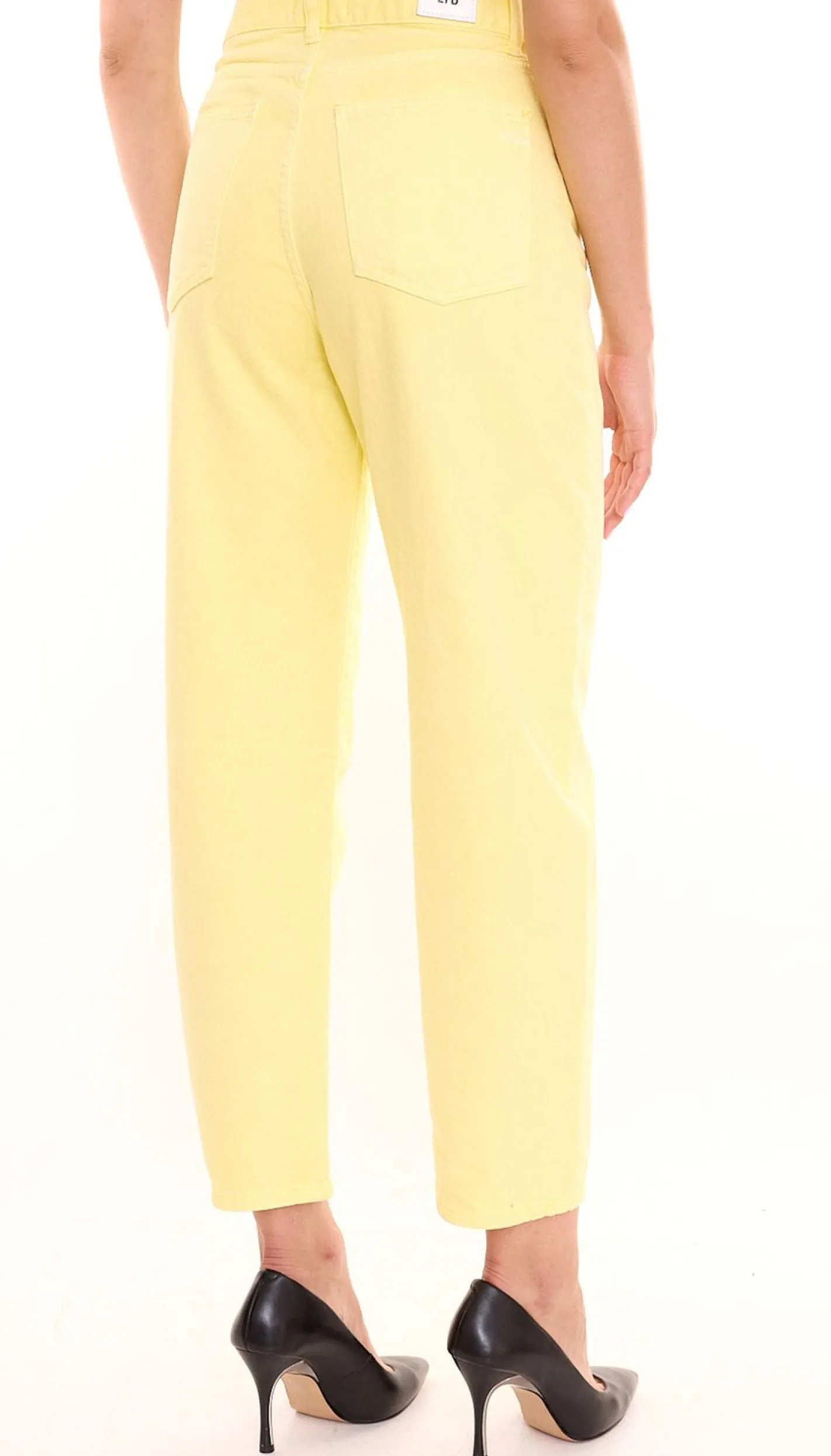 Hosen & Jeans*LTB Shena Damen Jeans modische 7/8-Hose im 5-Pocket-Style Loose-Fit 81562566 Gelb