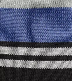 Pullover & Sweater*MAN´S WORLD MAN`S WORLD Stripe Round Neck Herren Strick-Pullover mit Baumwoll-Anteil Color-Blocking 4485 8262 Grau/Schwarz/Blau