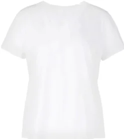 Tops & T-Shirts*MARC CAIN Damen T-Shirt Baumwoll-Shirt im künstlerischen Herz Druck Kurzarm-Shirt UC48.78J52 251 Weiß/Pink/Grün