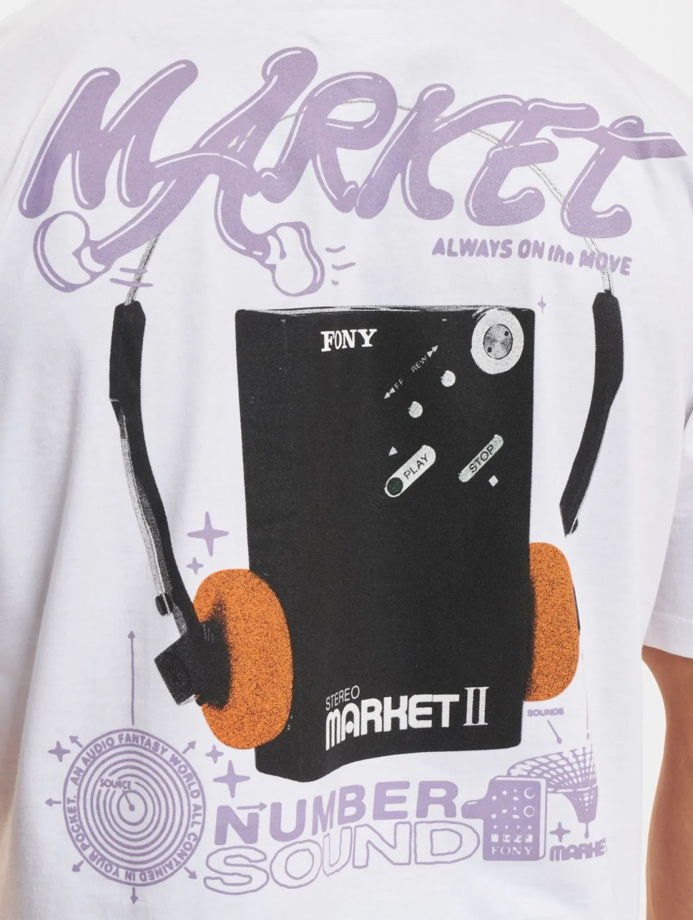 T-Shirts & Tank Tops*Market Audioman T-Shirts weiß