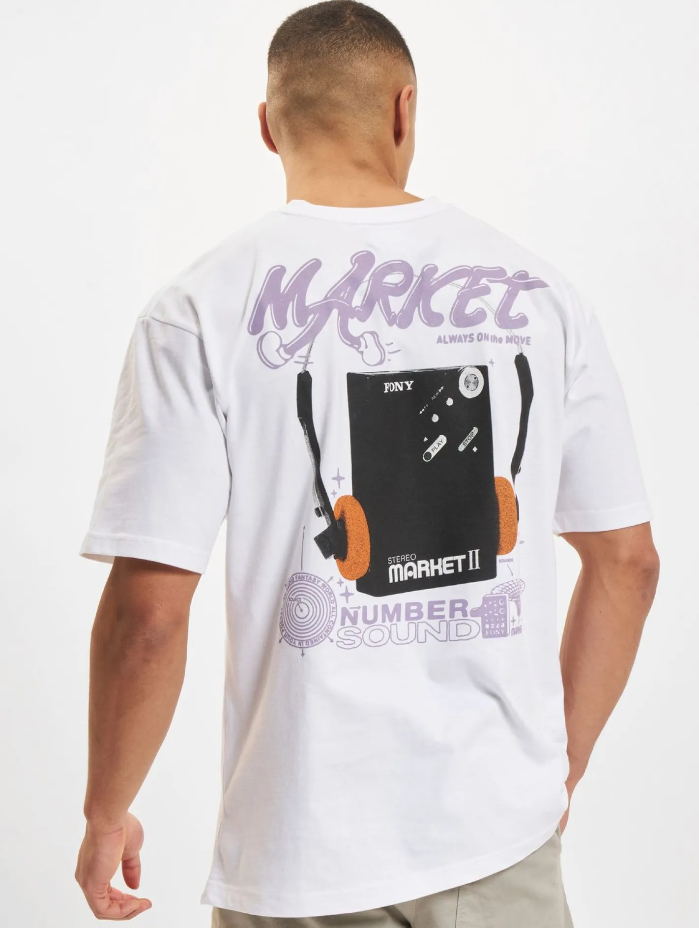 T-Shirts & Tank Tops*Market Audioman T-Shirts weiß