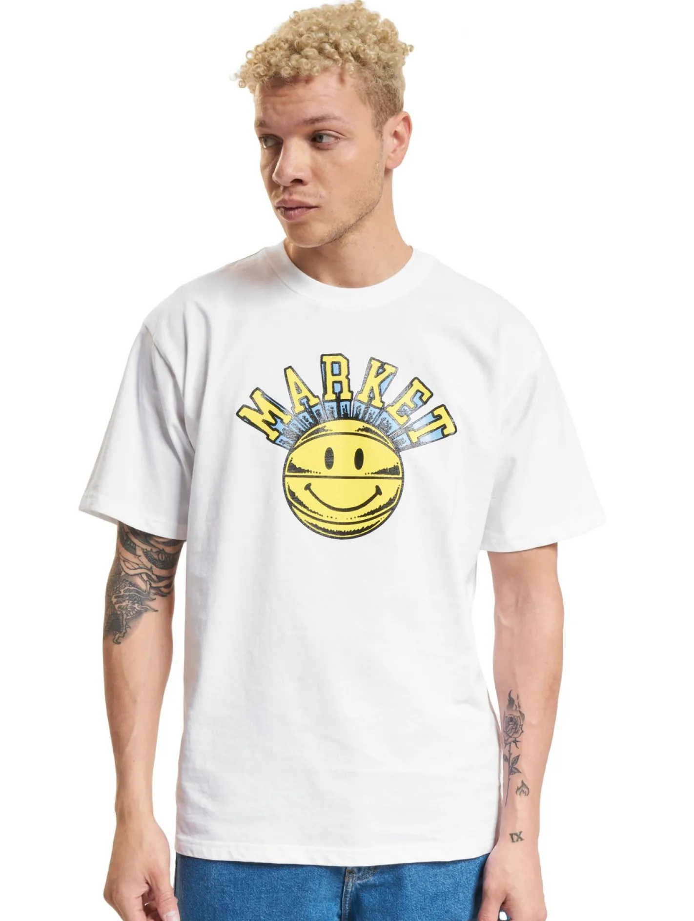 T-Shirts & Tank Tops*Market Smiley Hoops T-Shirts weiß