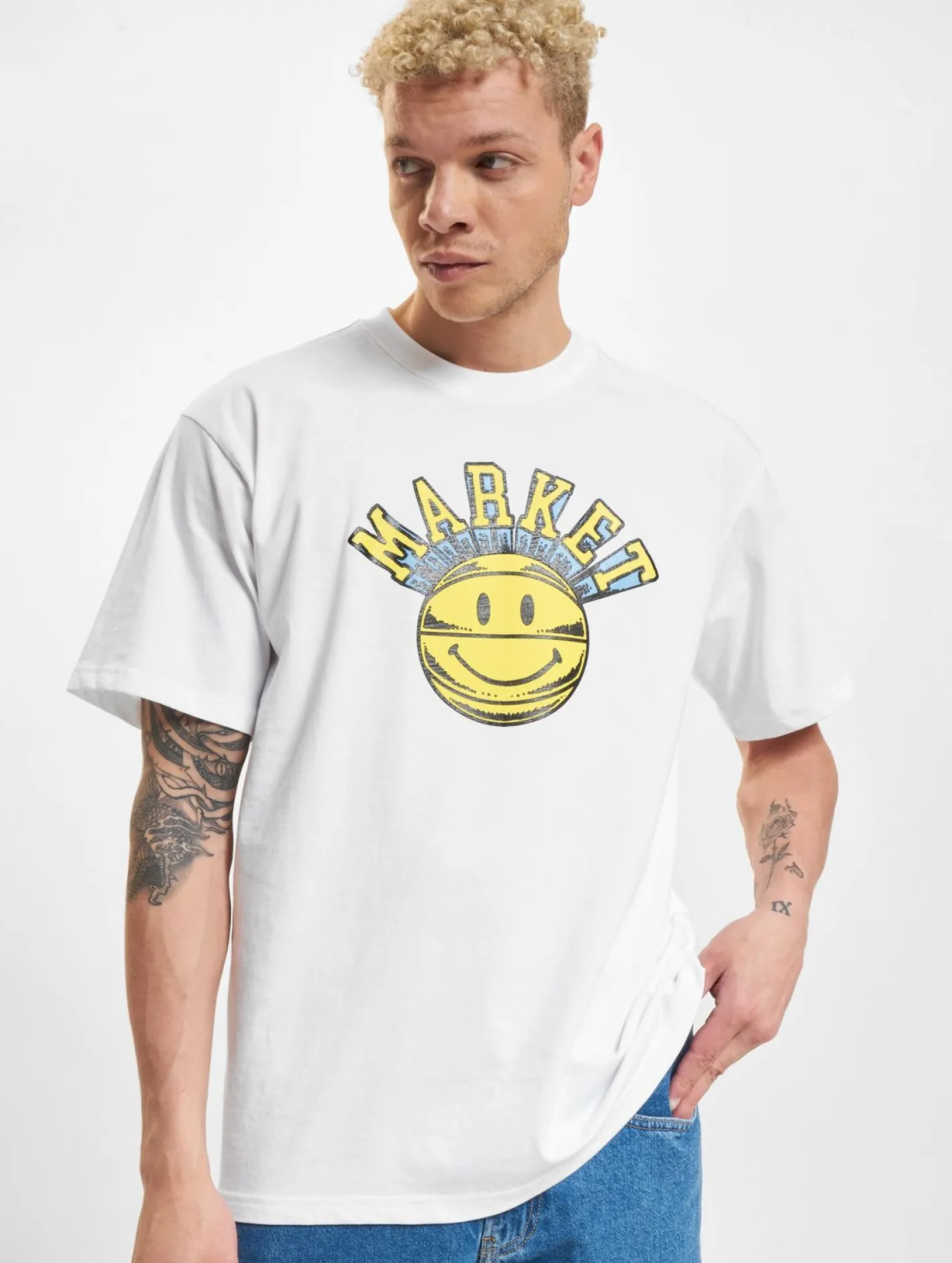 T-Shirts & Tank Tops*Market Smiley Hoops T-Shirts weiß