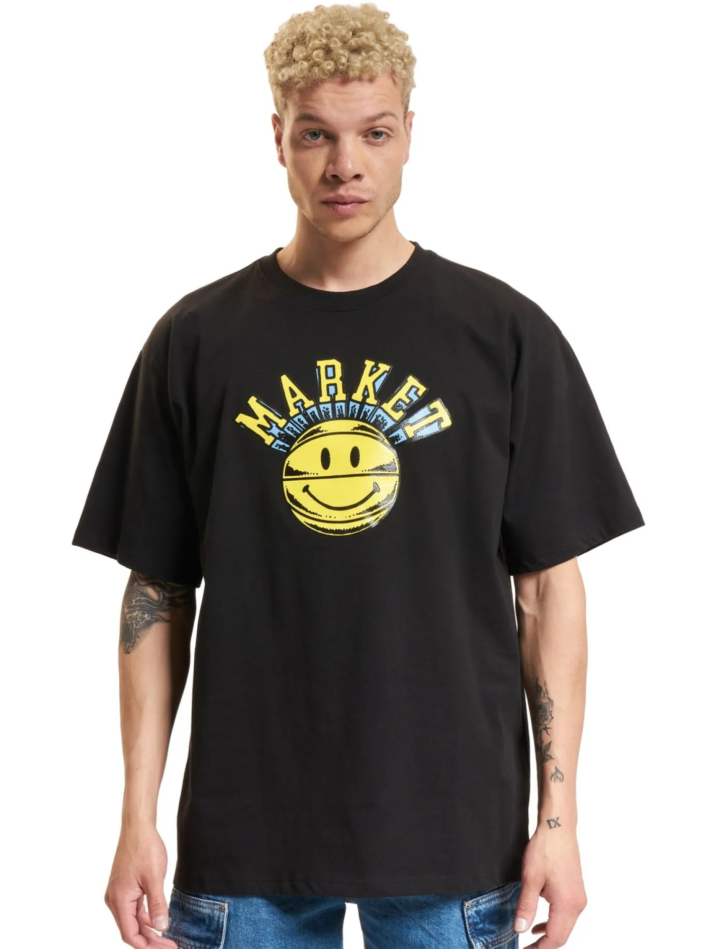 T-Shirts & Tank Tops*Market Smiley Hoops T-Shirts schwarz