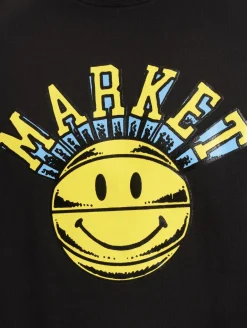 T-Shirts & Tank Tops*Market Smiley Hoops T-Shirts schwarz