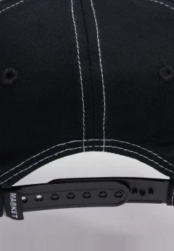 Caps & Mützen*Market Reflection 6 Panel Flexfitted Caps verwaschenes Schwarz