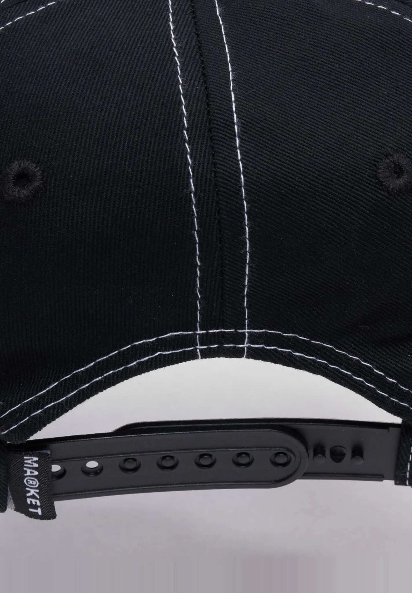 Caps & Mützen*Market Reflection 6 Panel Flexfitted Caps verwaschenes Schwarz