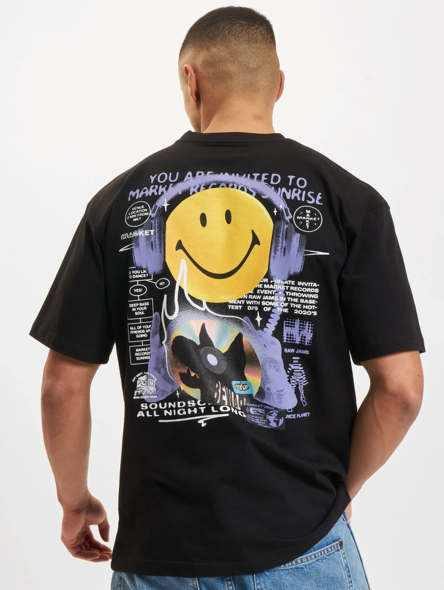 T-Shirts & Tank Tops*Market Smiley Afterhours T-Shirts schwarz