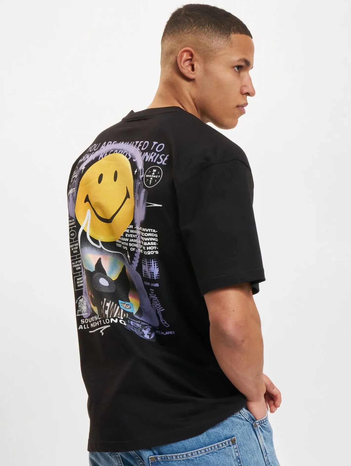 T-Shirts & Tank Tops*Market Smiley Afterhours T-Shirts schwarz