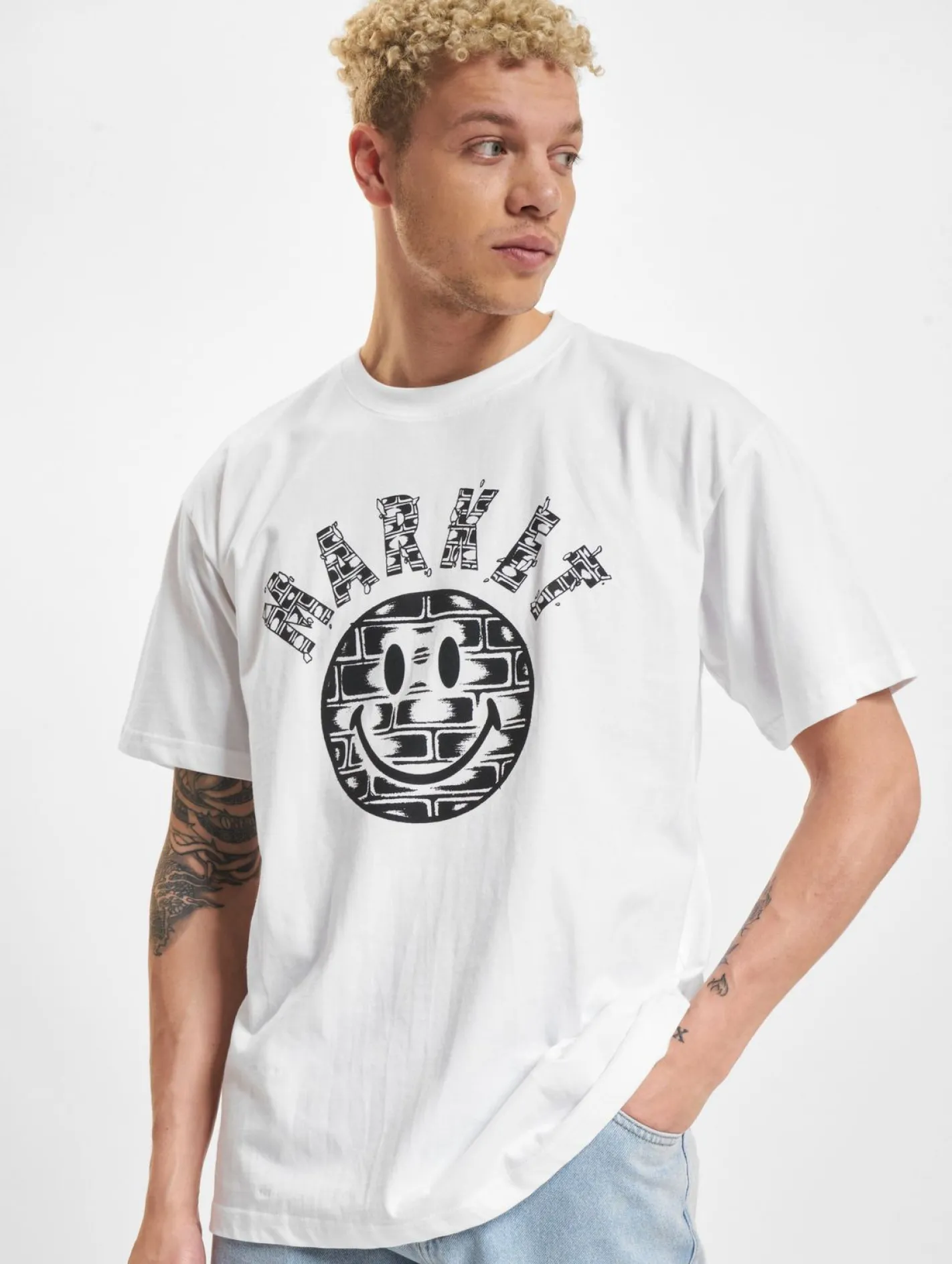 T-Shirts & Tank Tops*Market Smiley Brickhouse T-Shirts weiß