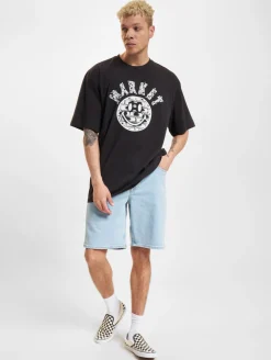 T-Shirts & Tank Tops*Market Smiley Brickhouse T-Shirts verwaschen schwarz