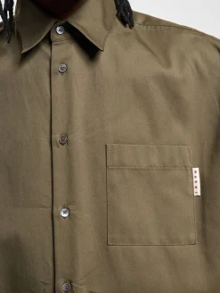 Hemden & Poloshirts*MARNI Elegantes Herren-Hemd aus hochwertiger Baumwolle mit zeitlosem Schnitt und stilvollen Details für einen modernen Look grün