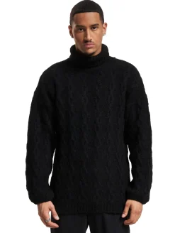 Pullover & Sweater*MARNI Großes Rollkragen-Sweatshirt mit Fuzzy-Ruß, Schwarz