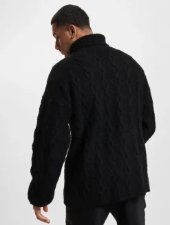 Pullover & Sweater*MARNI Großes Rollkragen-Sweatshirt mit Fuzzy-Ruß, Schwarz