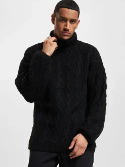 Pullover & Sweater*MARNI Großes Rollkragen-Sweatshirt mit Fuzzy-Ruß, Schwarz