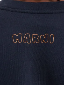 Pullover & Sweater*MARNI Herren Sweatshirt aus hochwertigem Baumwollmix mit modernem Schnitt und stilvollem Design Marineblau